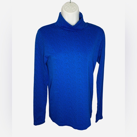 Athleta Flurry Peak Turtleneck Top Tanzanite Blue M - Picture 5 of 10